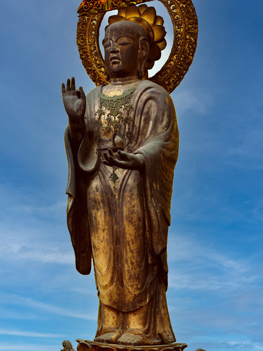 金運！開運！魔除け！特別祈祷済　魂入り　木製　本物の仏像　地蔵菩薩立像 金運！開運！魔除け！特別祈祷済 魂入り 木製 本物の仏像 地蔵菩薩